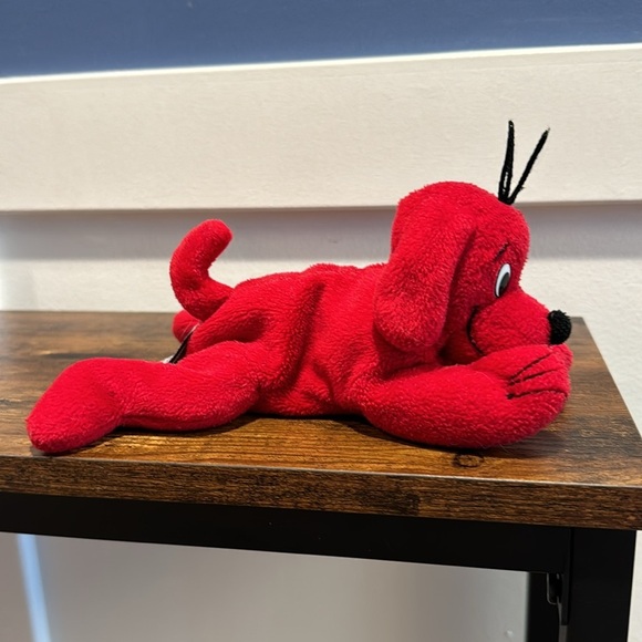 Vintage Clifford The Big Red Dog Plush Beanie Scholastic Side Kicks 8" - Picture 4 of 7